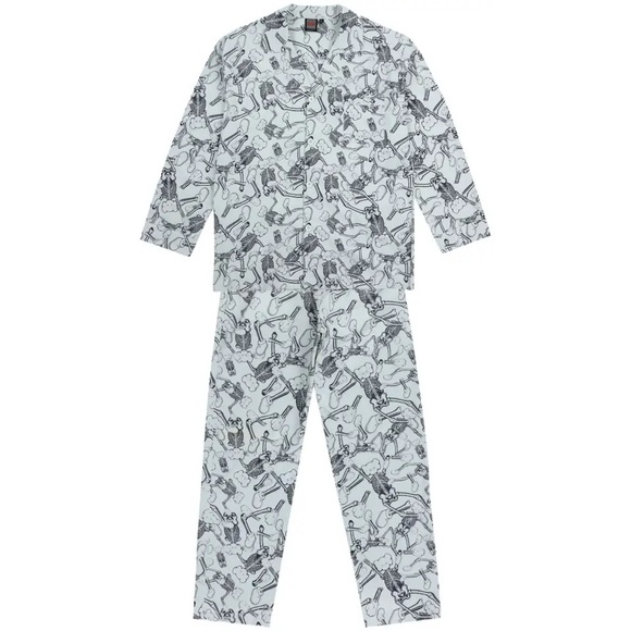 KAWS × Infinite Archive SKELETON Pattern Pajama Set XXL - Picture 1 of 2